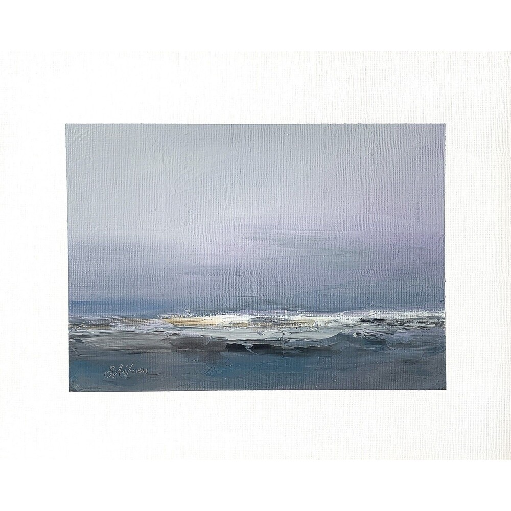 8x10 Original Oil Painting Landscape Moody Modern Contemporary Contrast Signed